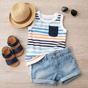 Carter's Multicolor Striped Tank Top